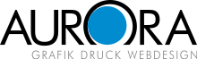 Logo AURORA Grafik Druck Webdesign